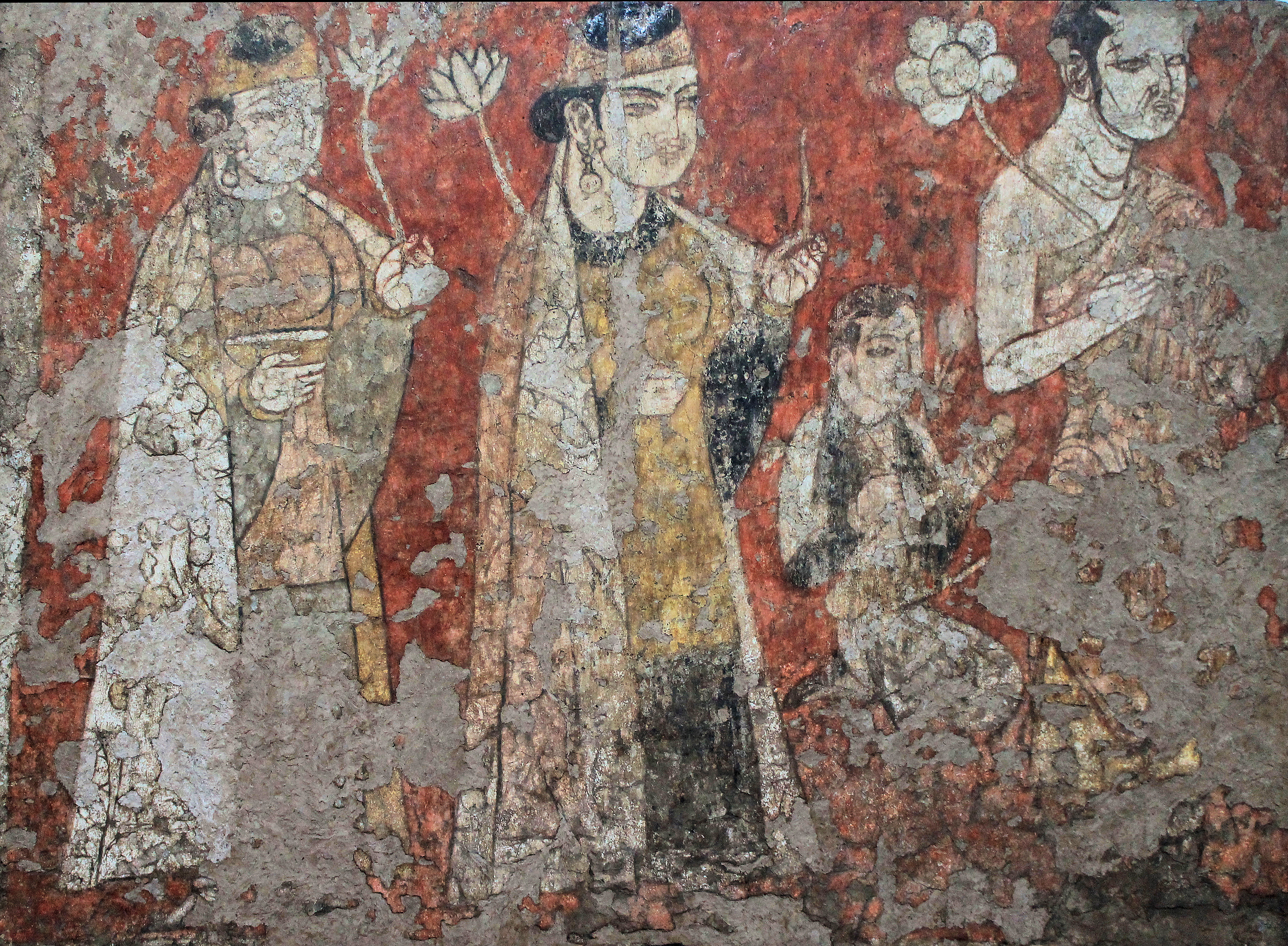 FileMural_from_Kalai_Kafirnigan_Museum_of_National_Antiquities_Dushanbe_Tajikistan.jpg