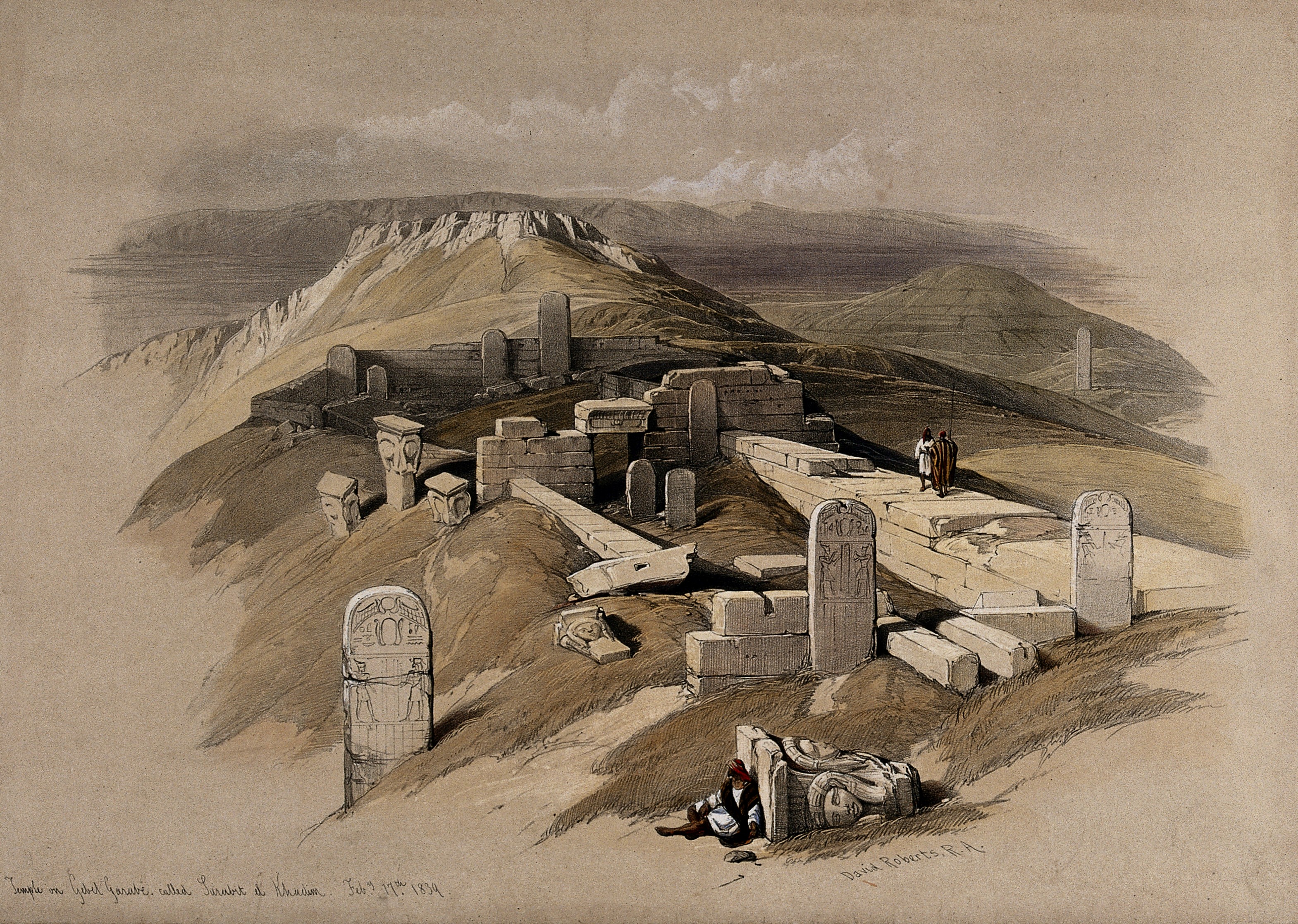 FileEgyptian_ruins_known_as_Surabit_el_Khadim_on_Gebel_Garabe._Wellcome_V0049452.jpg